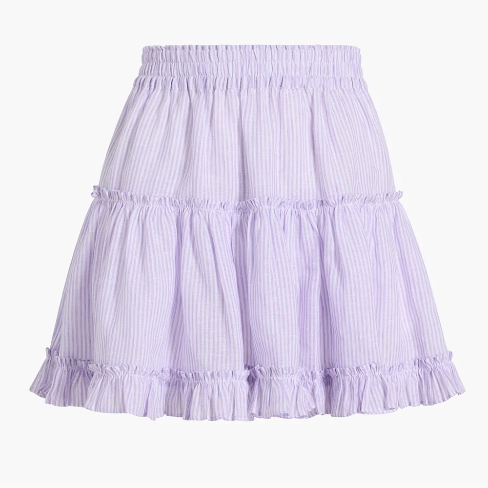 NWT Hill House Paz Skirt in lilac stripe. Size S.